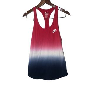 Red White and Blue Nike Tie Dye Tank